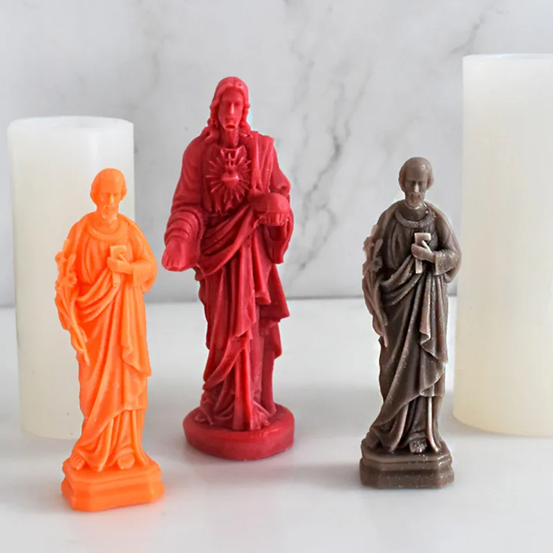 

Jesus Aromatherapy Candle Silicone Mold DIY Resin Epoxy Tool Ornament Character Modeling Soap Mold Candle Making Supplies