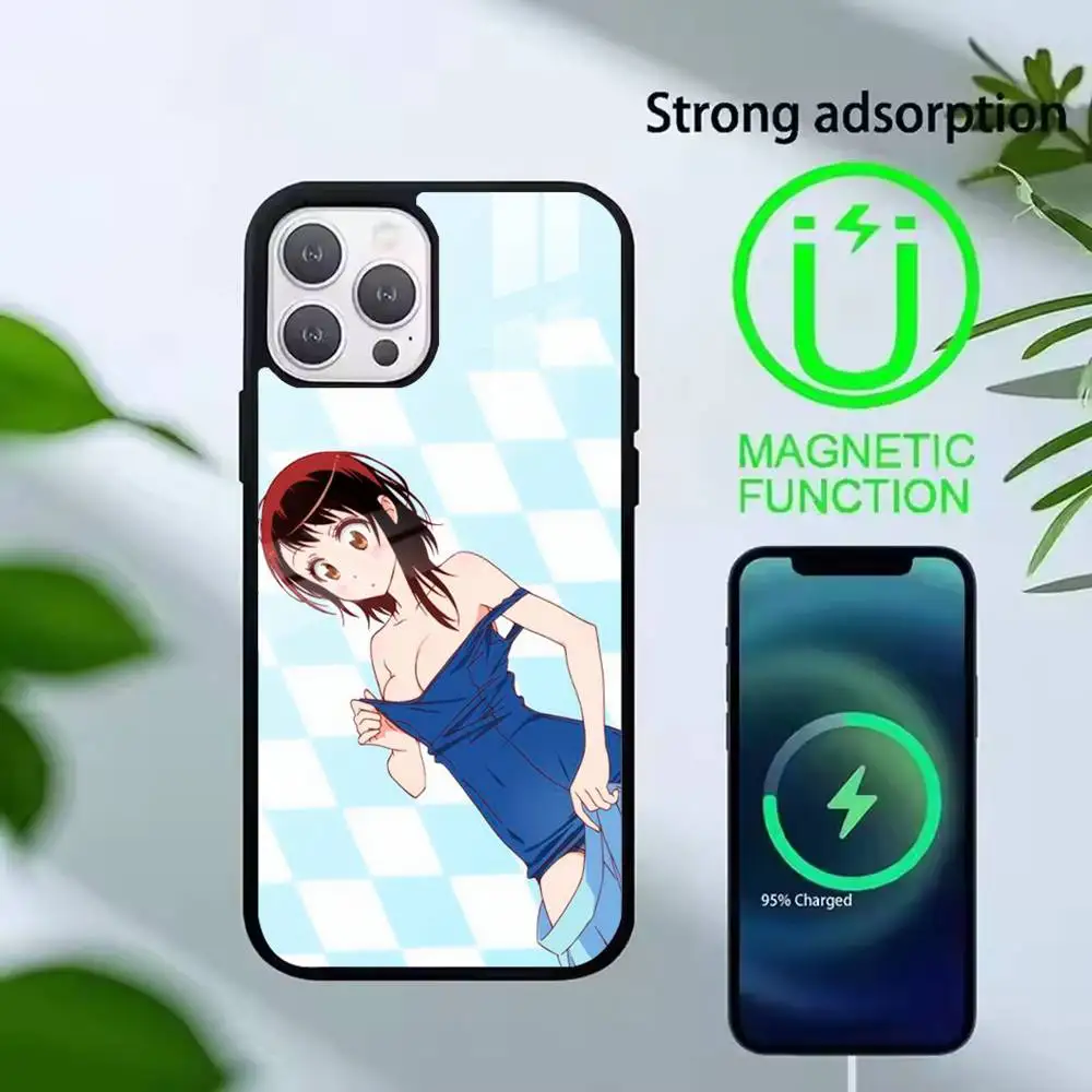 Чехол для телефона с изображением персонажа аниме Nisekoi Онодеры Косаки для iPhone 17, 16, 15, 14, 13, 12, 11 Plus, Pro. Поддерживает магнитную беспроводную зарядку. (art.: 3920db497df7f) - 3920db497df7f