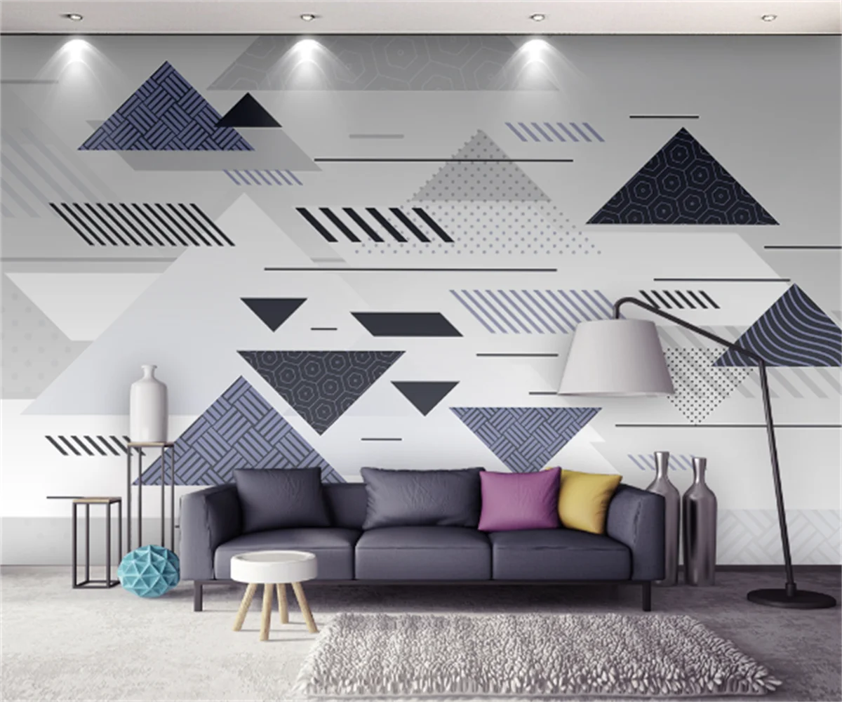 

Индивидуальные 3D-обои любого размера, фрески, современные минималистичные геометрические фоны для телевизора, дивана, настенная живопись, ...