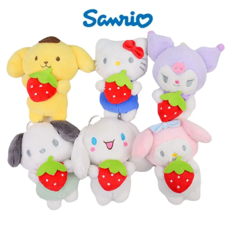 

Cute Sanrio Plush Toy Charm Girly Heart New Party Style Hellokitty Keychain Student Backpack Accessories Girls Gifts