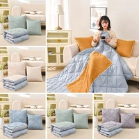 korean style pillow quilt lumbar 2 in 1 folding car hug cushion ornamental room decorative sofa chair sleep throw pillows quilt