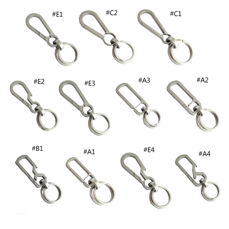 

Lightweight for TITANIUM Alloy Keychain with for KEY Ring Carabiner Car for KEY Chains Bottle Opener Quick-Release for