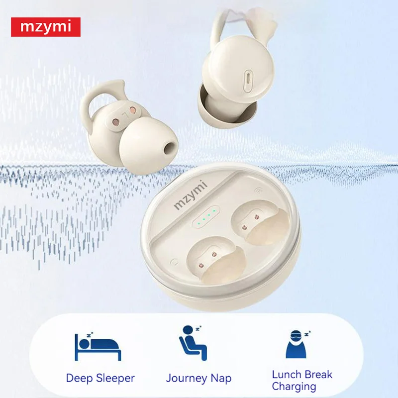 Фото Наушники Mzymi Bluetooth 5.3 Mini Q26: беспроводные, невидимые, комфортные, с шумоподавлением и микрофоном, для сна №3