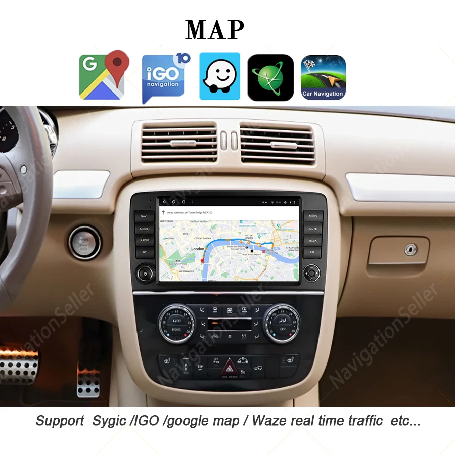 Для Mercedes W251 головное устройство R Class R350 R320 R300 R280 Android стерео радио мультимедиа CarPlay
