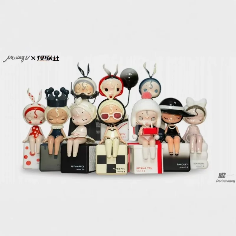Фото Коллекционная фигурка Sakury Lab Missing U Series 2nd Gen Banna Limited Edition (слепая коробка), милый арт-товар, трендовый подарок, декор №3