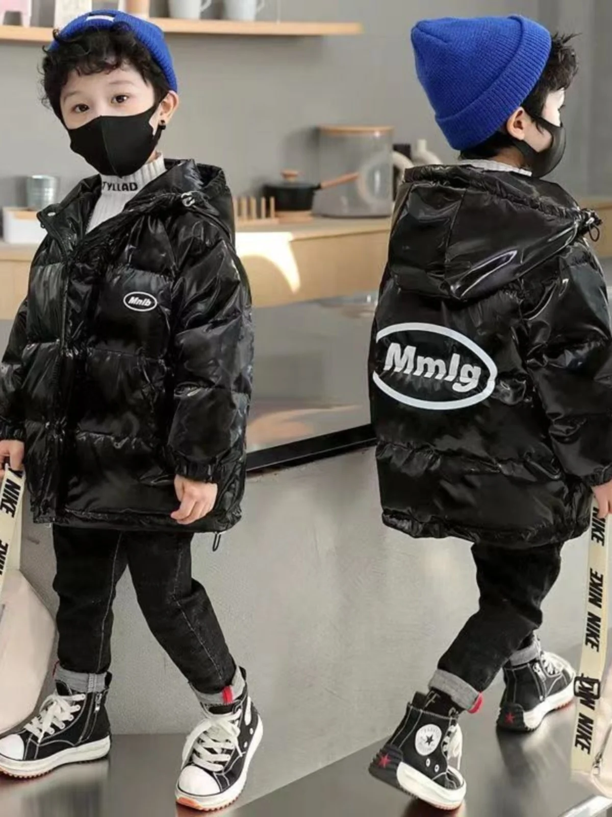 Одноразовое пальто с хлопковой подкладкой для мальчиков верхняя одежда