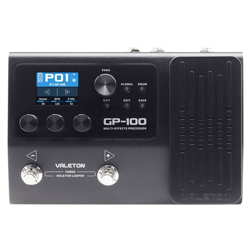 

GP-100 Multi Guitar Effects Processor 140 Built In Effects Looper Multi Language Expression Pedal