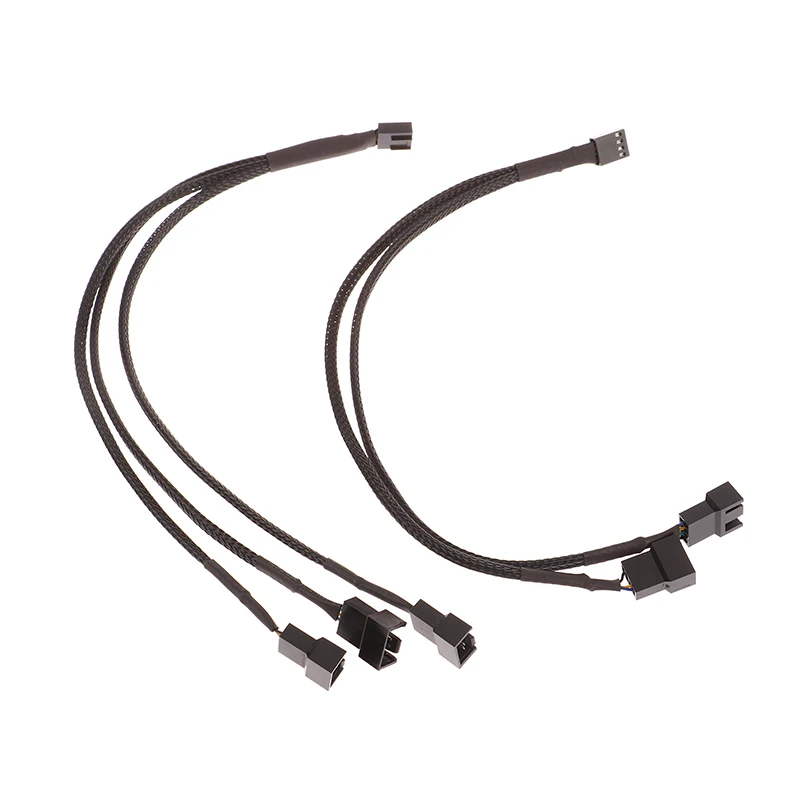 

1 шт., 4-контактный мини-кабель для вентилятора ШИМ, от 1 до 2/3 каналов, с черным рукавом, 27 см, разъем для кабеля-удлинителя, удлинительные кабели ШИМ