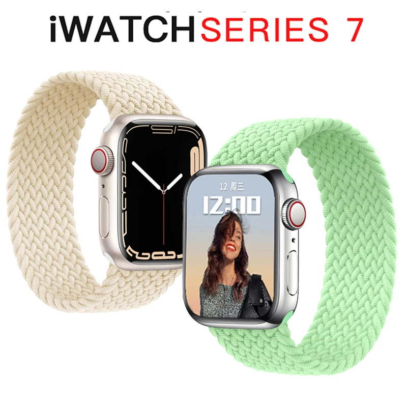 

Braided Solo Loop Band For Apple Watch Se Strap 44mm 40mm Elastic Watchband Bracelets on Smart Series 765432 42mm 38mm 41mm 45mm