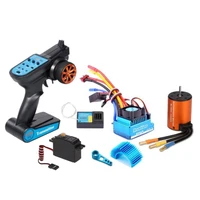 brushless motor 2 4g 3ch remote control set 120a brushless esc combo kit for wltoys 112 124019 124018 12423 fy 03 rc car parts