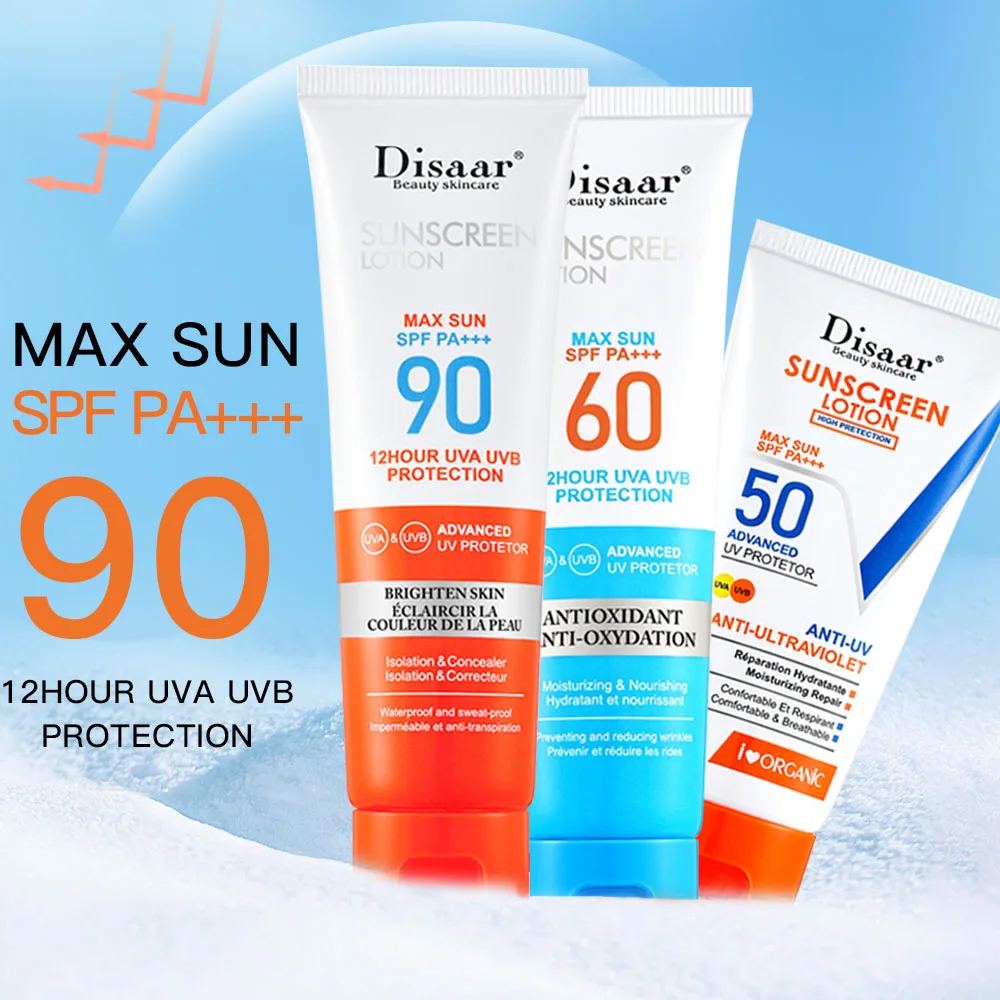 

Disaar Facial Sunscreen SPF 50/60/90 UV Protective Sun Cream Moisturizing Skin Body Sunscreens Anti Sun Face Protection