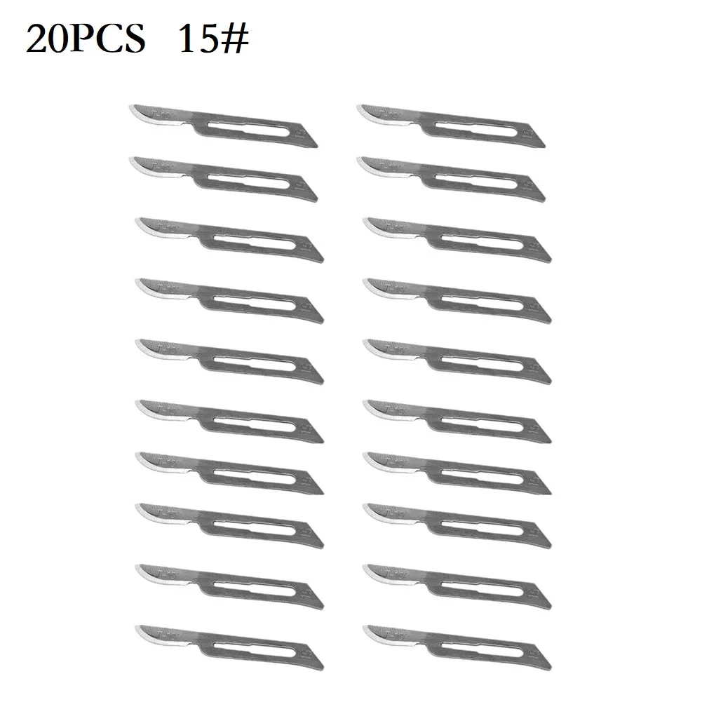 

20pcs Blades Engraving Kn-ife Blades Metal Blade Wood Carving Kni-fe Blade Replacement blades Knife Craft