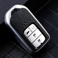 234 buttons tpuleather car key case cover for honda 2017 2018 19crv pilot accord civic jade jazz fit hr v auto key protection