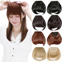 s noilite synthetic 15colors real thick 35g natural bang false hair black brown auburn red clip in on bangs hair
