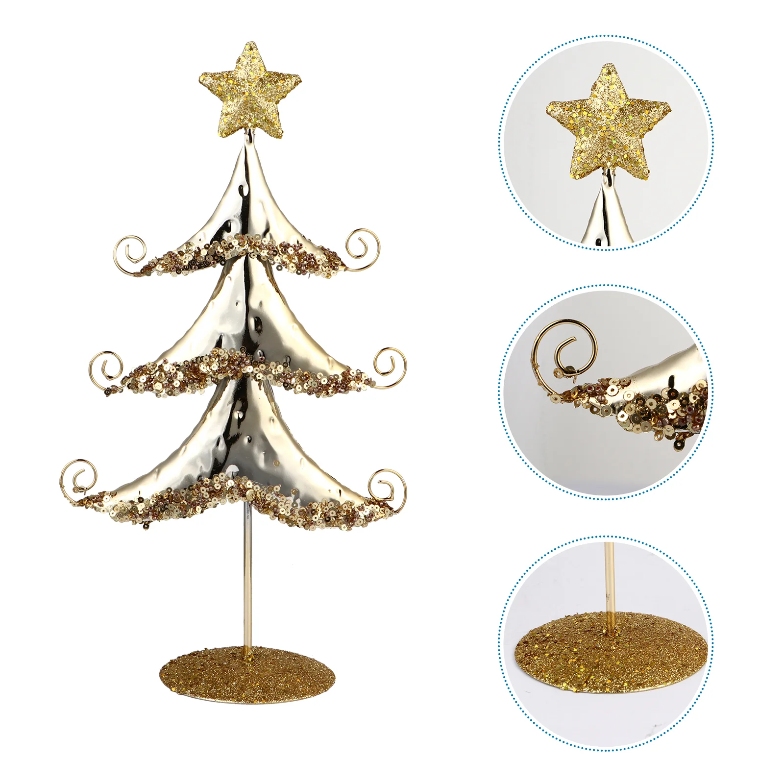 

Tree Christmas Metal Mini Irontabletop Desktop Decoration Miniature Display Centerpiece Wroughtminiatures Gifts Artificial Small