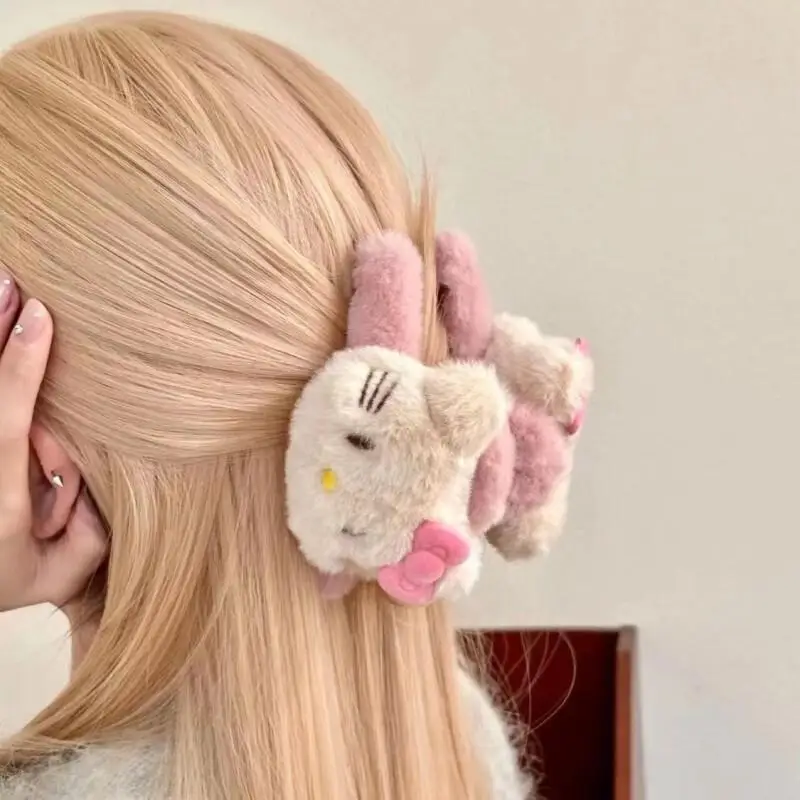 Заколка для волос Hello Kitty Sanrio милая заколка в виде акулы мультяшная аниме каваи