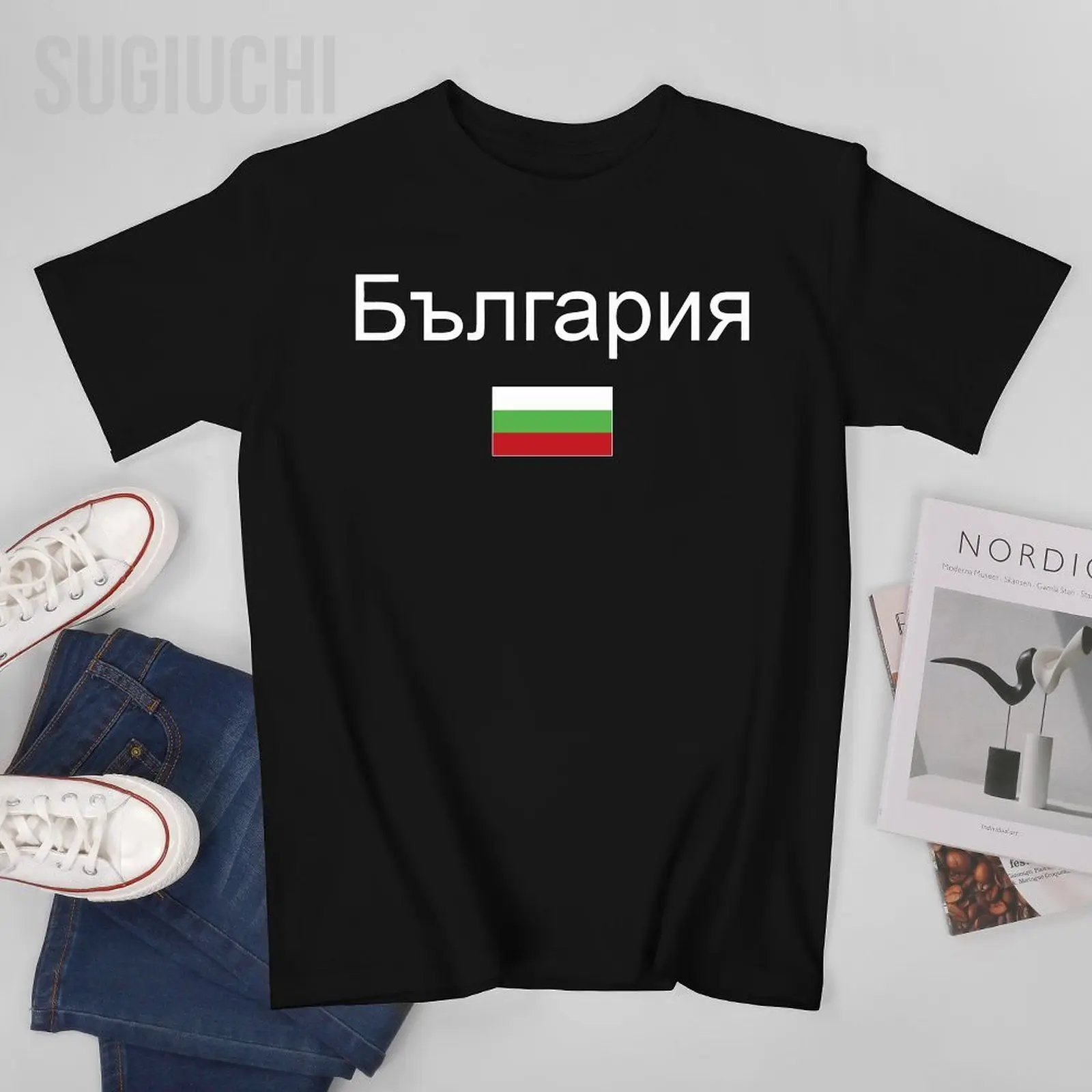 

Unisex Men Tshirt Bulgaria Flag And Font Tees T-Shirt O-neck T Shirts Women Boys 100% Cotton Clothing More Color