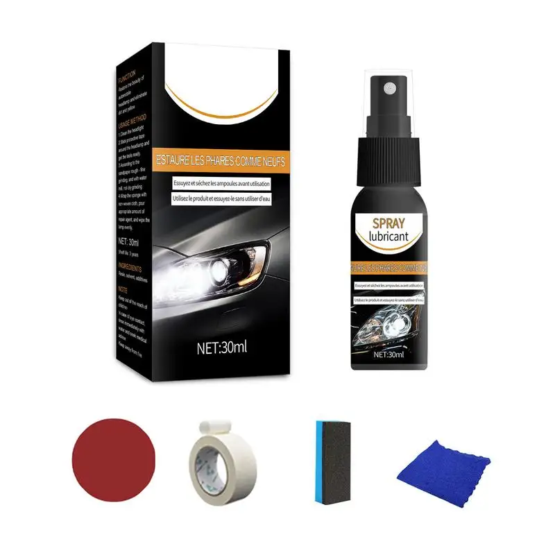 

Car Headlight Repair Fluid Kit Headlight Coating Agent Taillight Headlight Lampshade Refurbishment Fluid Scratch Repair Spray