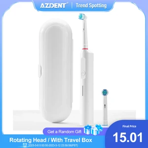 Зубная щетка AZDENT вращающаяся электрическая, 2 вида на выбор