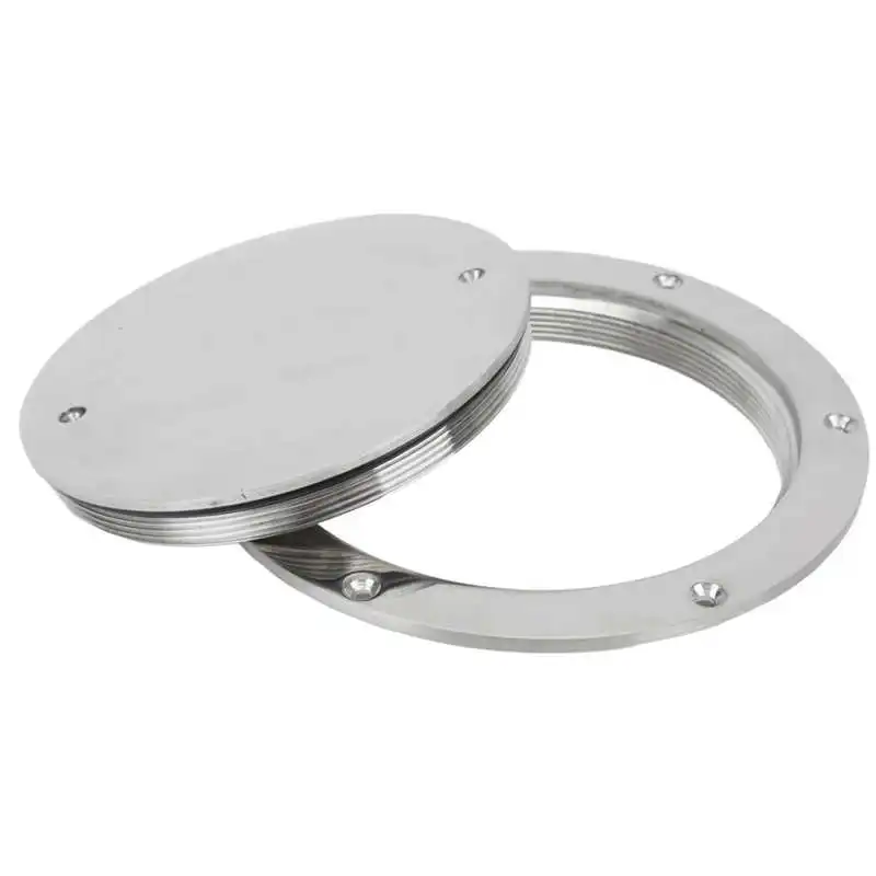 

Deck Plate 316 Stainless Steel Anti Slip Round Access Hatch Door 157mm/6in for Yachts