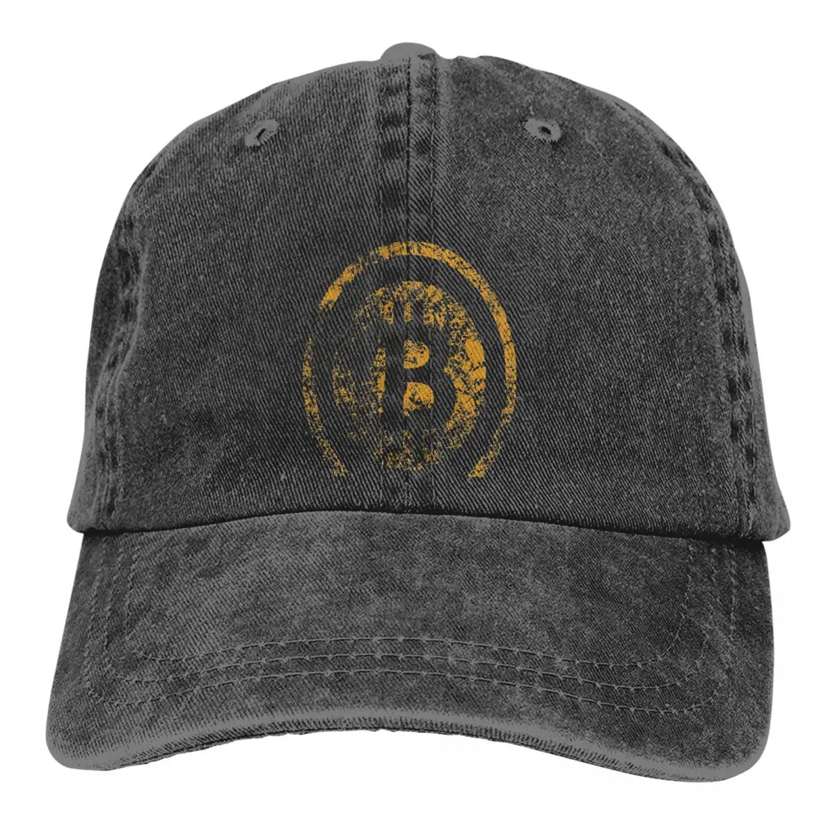 Cryptocurrency Miners Multicolor Hat Peaked Women's Cap Vintage Bitcoin Personalized Visor Protection Hats