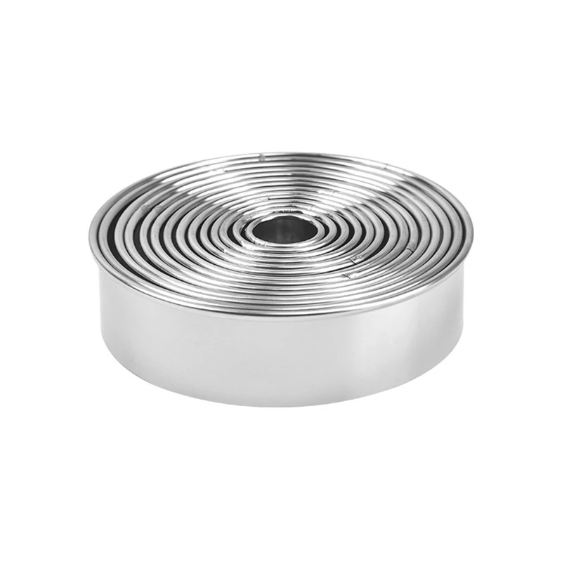 

20 PCS Stainless Steel Round Cookie Cutter Biscuits Cutters Easy to Use Durable