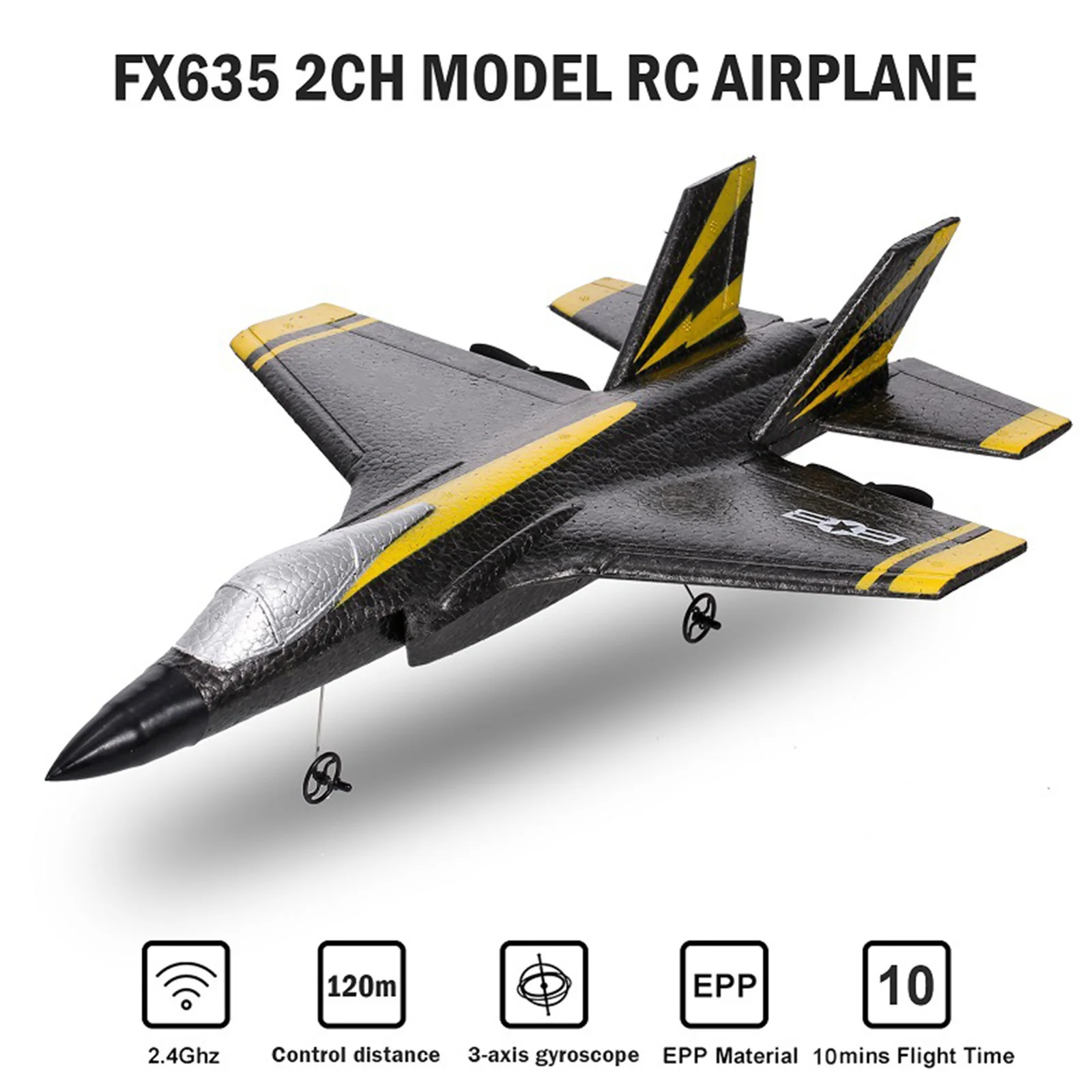 

Радиоуправляемый самолет FX635, радиоуправляемый самолет с дистанционным управлением 2,4 ГГц, пенопластовый радиоуправляемый самолет, детска...