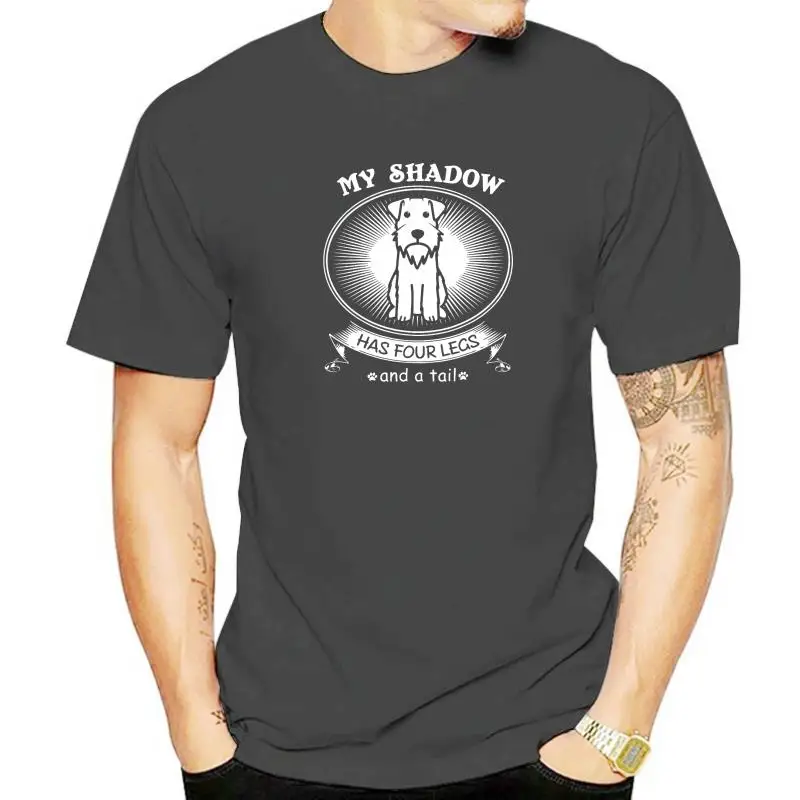 

Миниатюрные футболки шнауцера, забавная футболка My Dog Is My Shadow, топы, футболки, графические простые Стильные хлопковые топы для взрослых, руба...