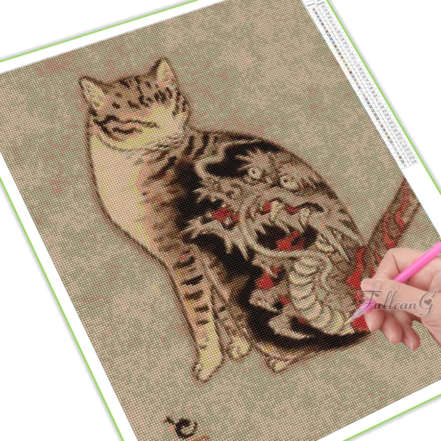 Diy животные японские Самурайские кошки алмазная живопись вышивка крестиком