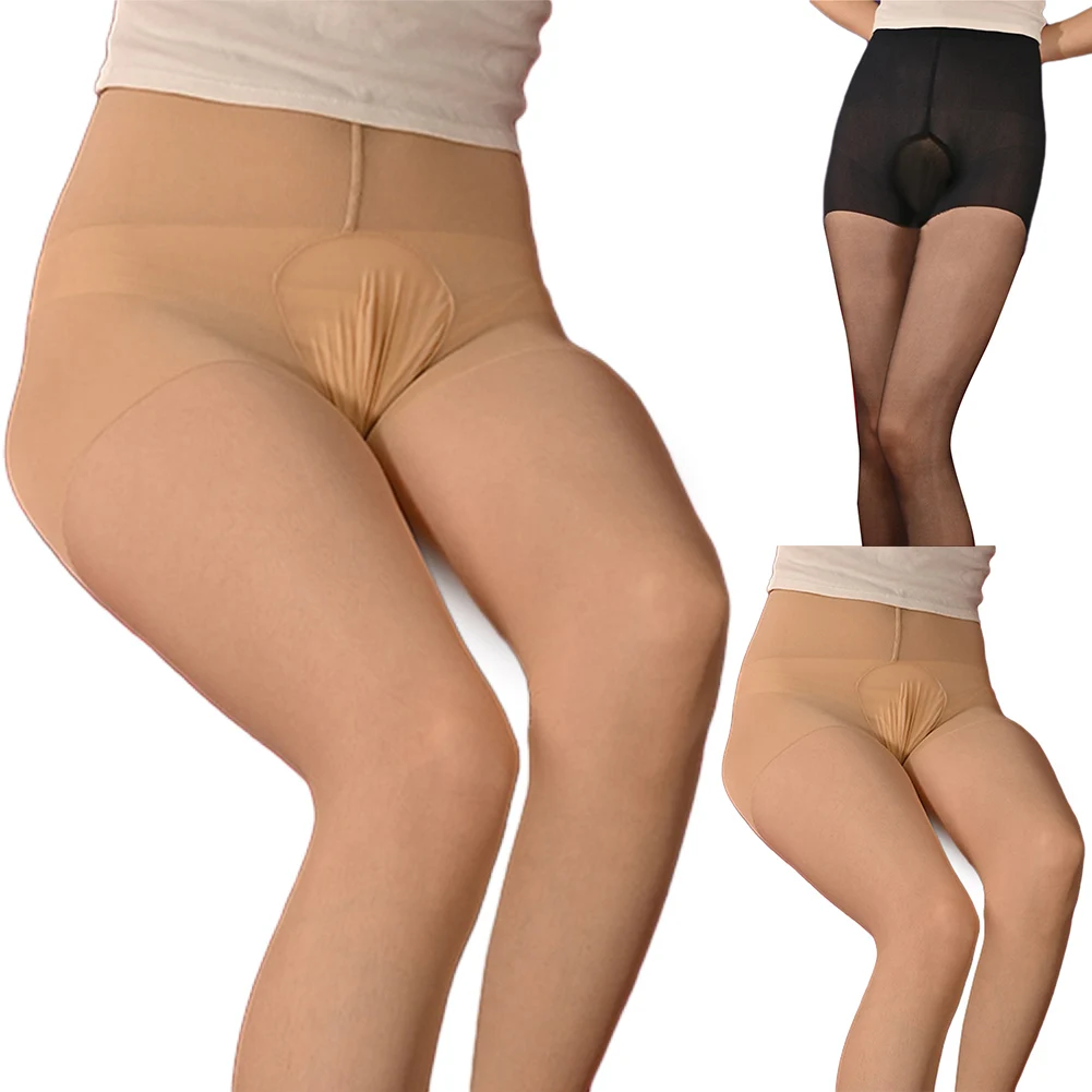 Мужское трико чулки сексуальные дышащие сетчатые лоскутные носки стройнящие