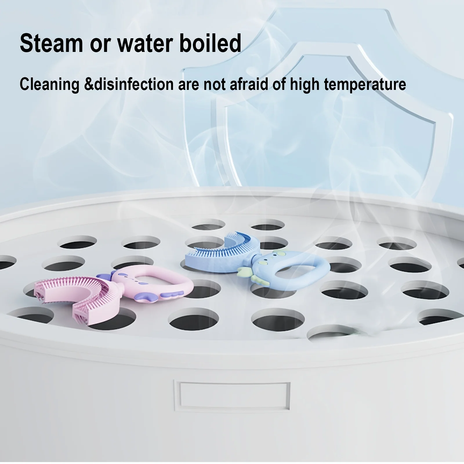 Детская зубная щетка детская U-образная 360 градусов силиконовая для ухода за