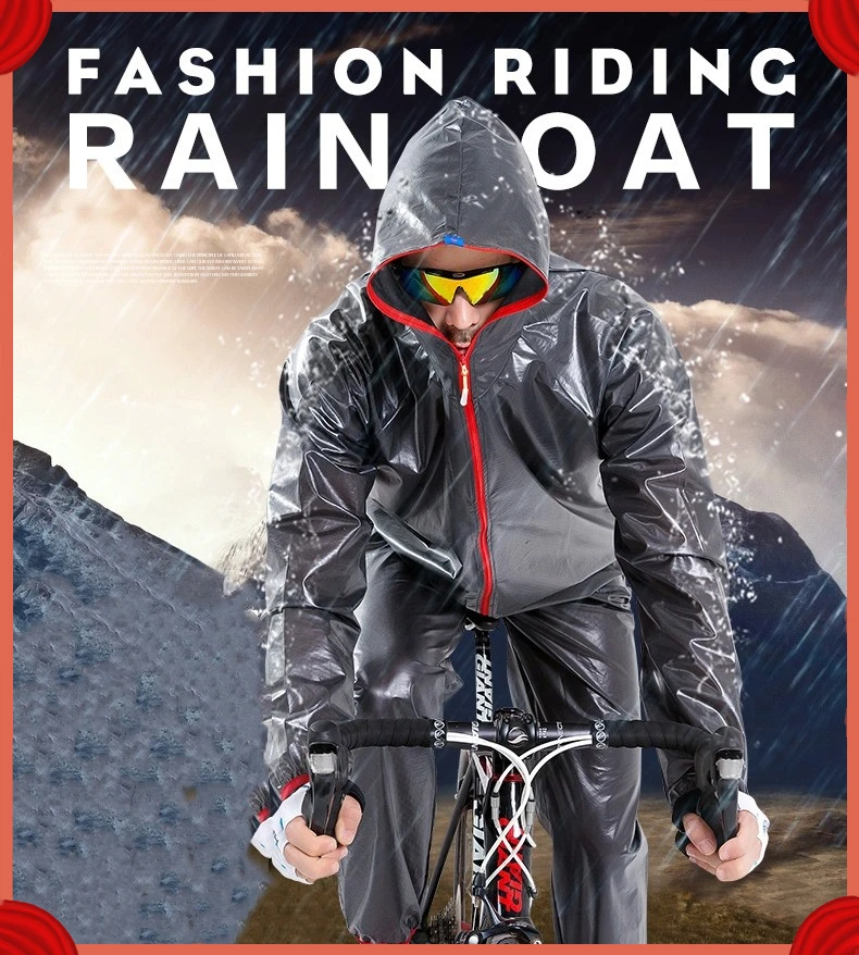 ACRUNU Mountain Bike Raincoat MTB Bike Reflective Cycling Jacket Sets Outdoor Cycling Suit Men Waterproof Jersey Pants Suit