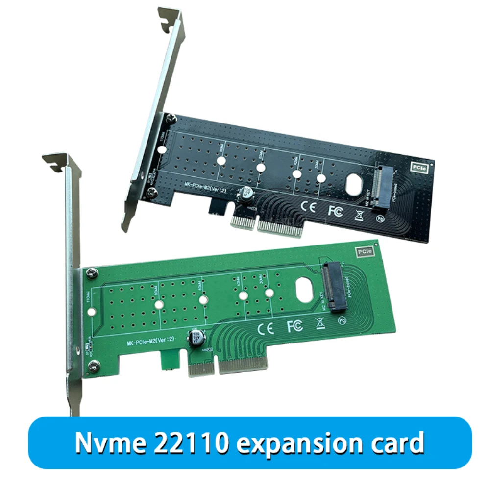 

Portable M.2 Nvme Ssd To Pci-e 3.0x4 Solid State Drive Adapter Card Black Lightweight X16 2280 22110 Expansion Card Convenient
