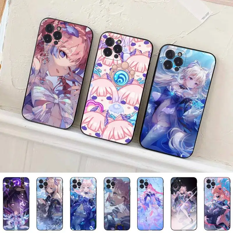 

Genshin Impact Sangonomiya Kokomi Phone Case For iPhone 14 11 12 13 Mini Pro Max 8 7 6 6S Plus X SE 2020 XR XS Funda Case