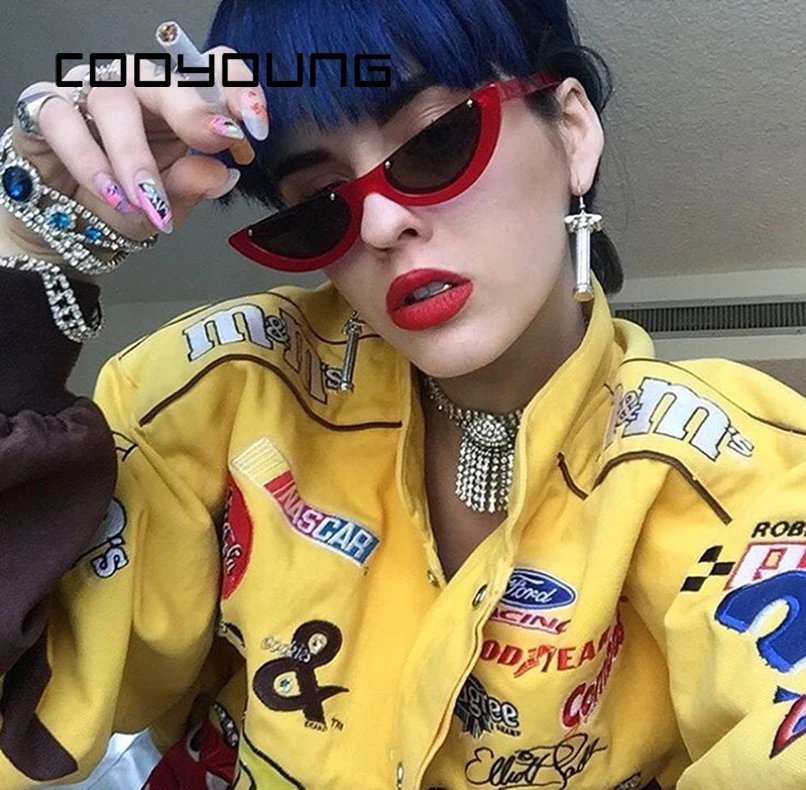 Солнцезащитные очки кошачий глаз COOYOUNG женские модные брендовые дизайнерские в