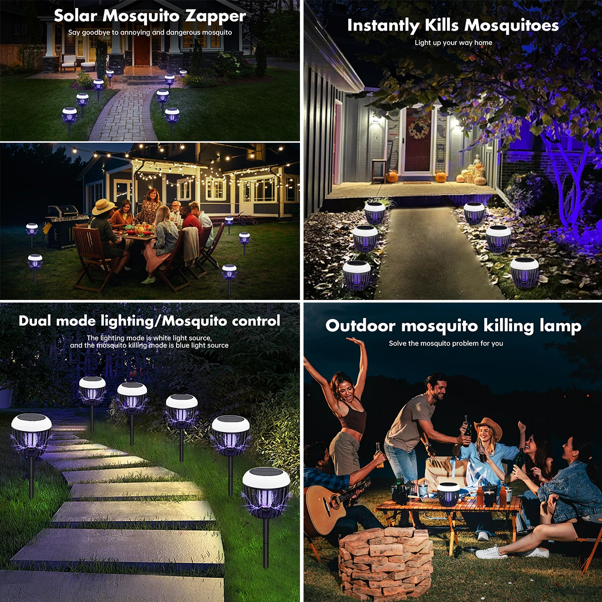 Устройство От Комаров На Солнечной Энергии Для Наружного Сада Безопасное Двора И