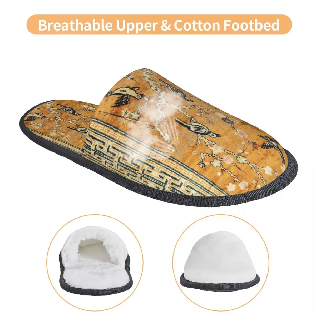 Домашние тапочки с принтом птиц