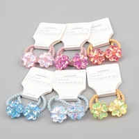 2pcs 3cm clover rubber band hair accessories 2022 new kids hair ties little girls shiny sequins elastic hair rope lucky gifts