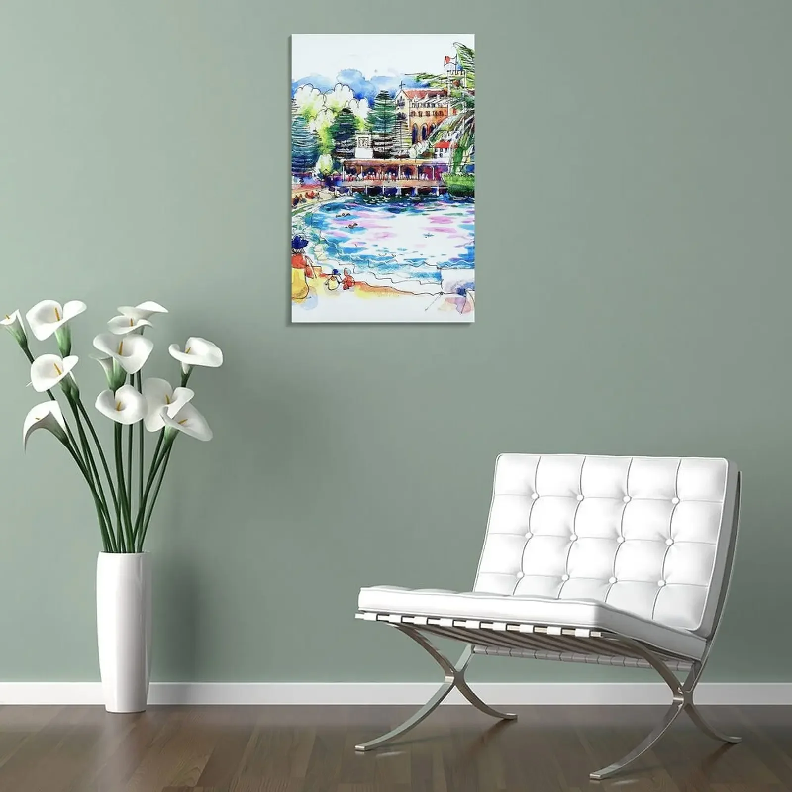 Manly Cove to the wharf Холст Картина плакат эстетический аниме постеры