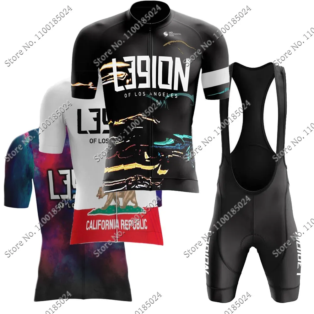 

2022 Legion of Los Angeles Team Cycling Jersey Set Clothing Road Bike Shirts Suit Bicycle Bib Shorts MTB Ropa Culotte Maillot