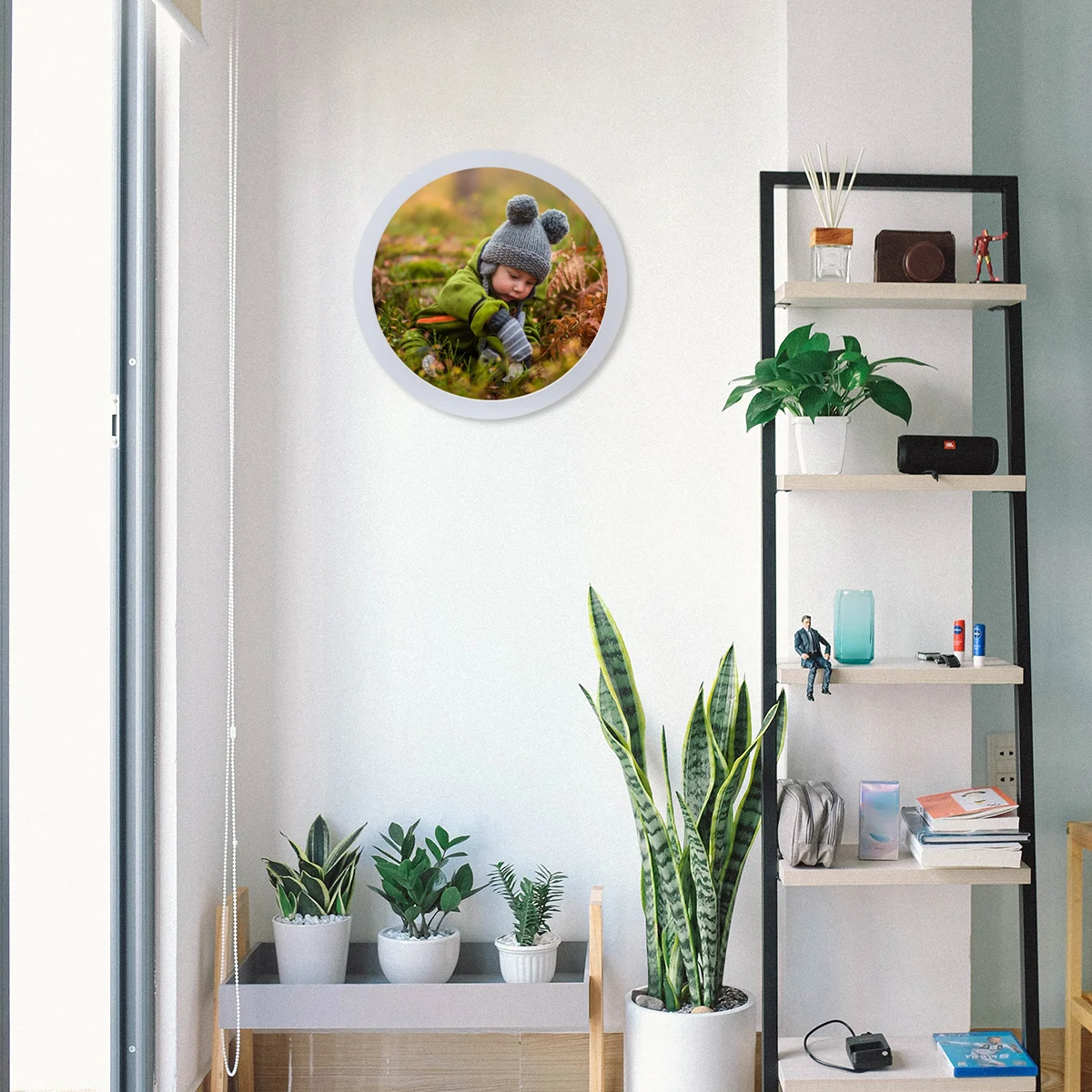 

1Pc Wooden Round Photo Frame Creative Wall Picture Frame Nordic Picture Holder