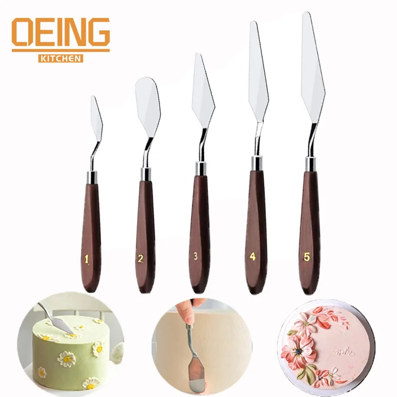 

Cake Spatula Set Stainless Steel Butter Cream Knife Cake Scraper Smoother Metal Cake Decoration Baking Pastry Tools
