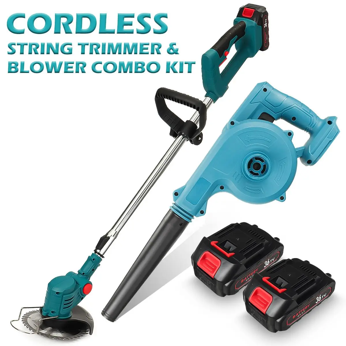 

Wolike 36V Cordless Lawn Mower And Leaf Blower Combo Kit With Universal 2.0Ah Battery Charger Suitable For Makita 18V Battery