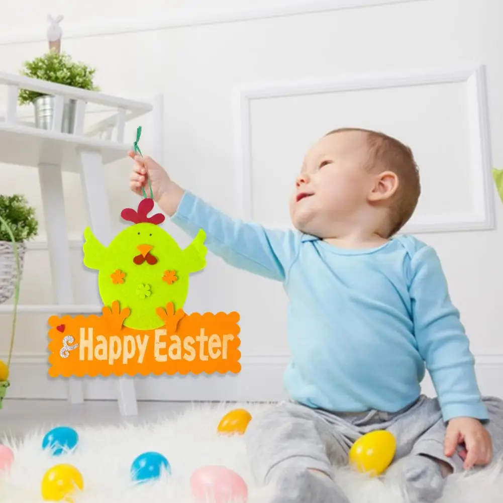 

Innovative Easter Ornament Bright Color Home Pendant Good-looking Happy Easter Door Hanging Ornament Ornamental