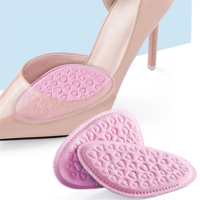 

2Pcs Ladies Stress Reliever High Heels Anti-Wear Pads Forefoot Non-Slip Insole Protection Pain Relief Sponge Foot Care Pads