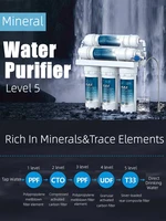 32 water filter system 5 stages drinking water filter system purification for household kitchen with filter cartridge kit tap