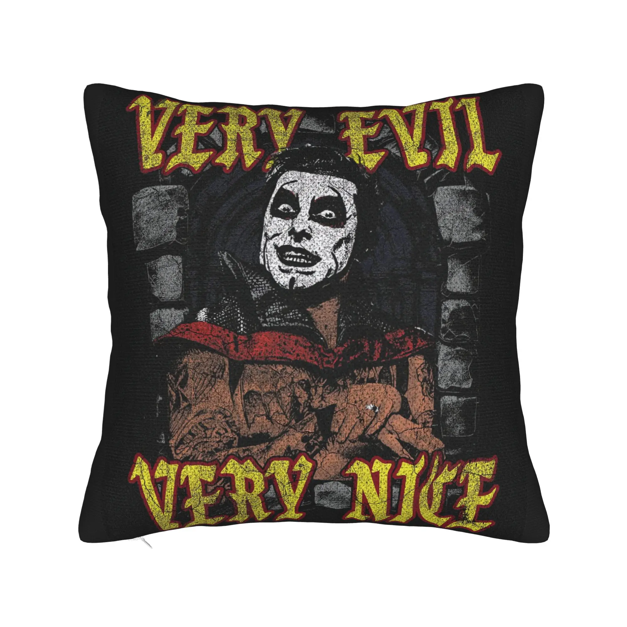 Фото Наволочка Danhausen Merch Very Nice Very Evil, квадратная наволочка для дивана, украшение для дома, забавные наволочки №2
