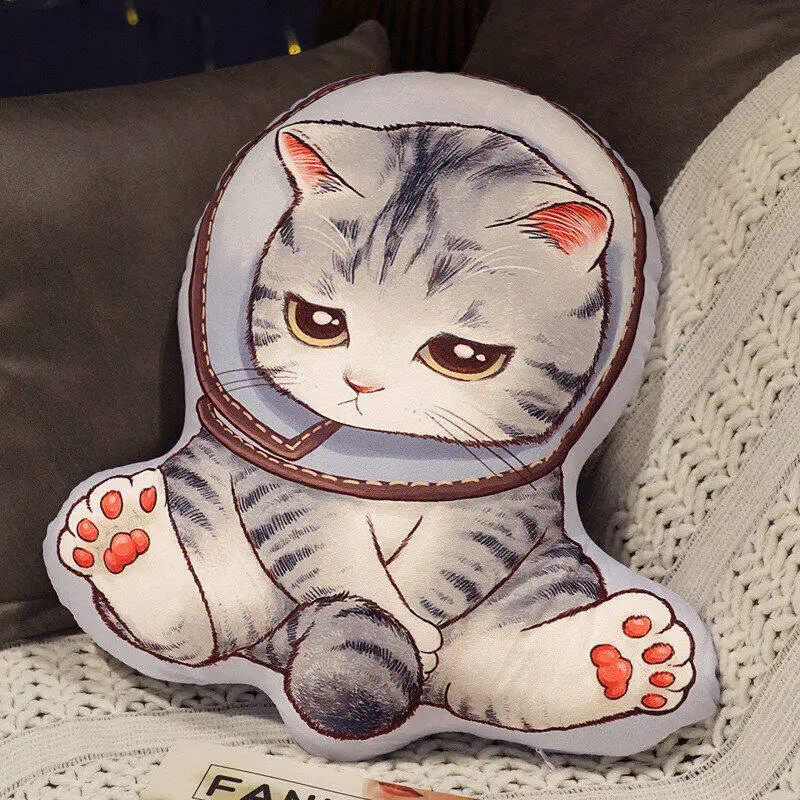 

Плюшевая игрушка с забавными мультяшными яйцами и кошкой, большая подушка для дивана, Подушка для сна для девочек, подушка для сидения талии...