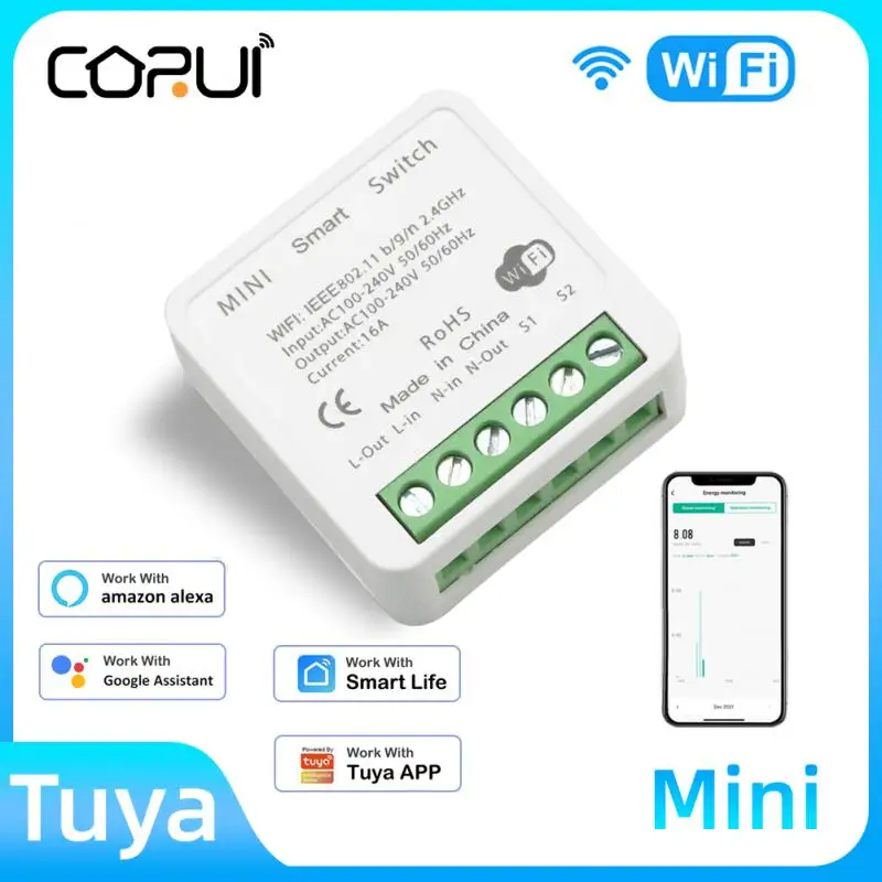 

Умный мини-переключатель CORUI с поддержкой Wi-Fi и таймером