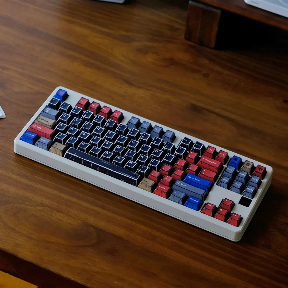 151 клавиш колпачки для из ПБТ с сублимационной краской комиксов черные со